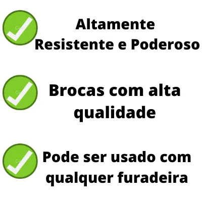 Kit 10 Bicos de Furo Diamantados Brocas Serra Copo